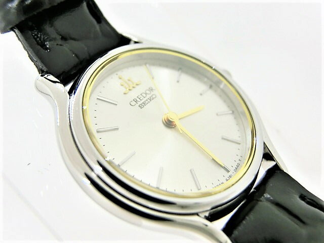 セイコー クレドール SEIKO CREDOR 4J81-0A40 レディース 腕時計 シルバー 文字盤 SS レザー ブレス クォーツ QZ アナログ ウォッチ 【中古】【送料無料】 sb584