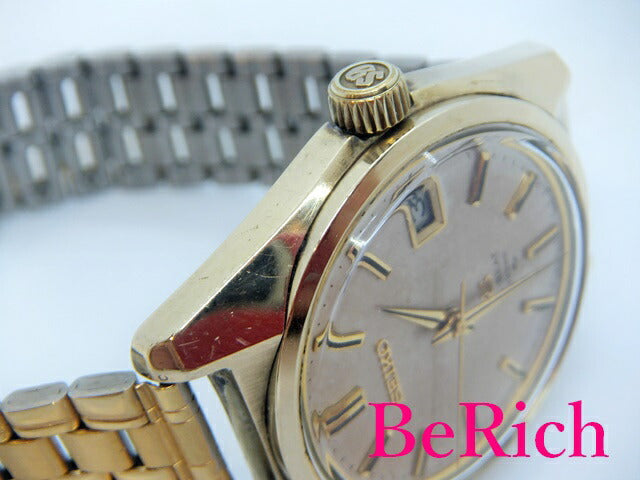 グランド セイコー Grand Seiko 4522-8000 ハイビート 36000 手巻き メンズ 腕時計 デイト キャップ ゴールド 文字盤 SS ブレス アナログ ウォッチ GS アンティーク 【中古】【送料無料】 sb598