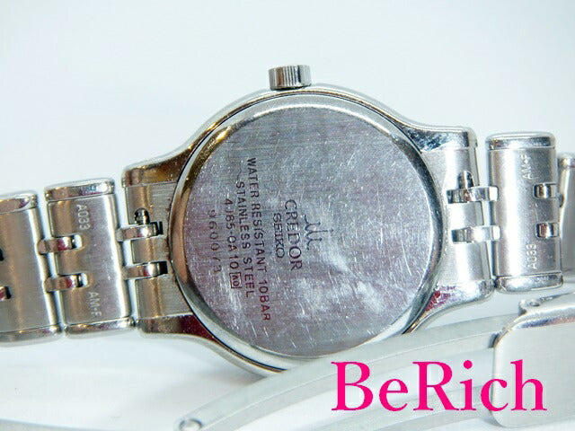 セイコー クレドール SEIKO CREDOR 4J85-0A10 レディース 腕時計 100M 防水 白 ホワイト 文字盤 SS ブレス クォーツ QZ アナログ ウォッチ 【中古】【送料無料】 sb600