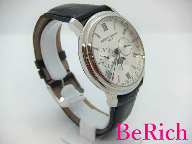 美品 フレデリック コンスタント FREDERIQUE CONSTANT クラシック ビジネス タイマー FC-270SW4P6 メンズ 腕時計 白 ホワイト 文字盤 SS レザー ブレス クォーツ QZ アナログ ウォッチ ほぼ 未使用品 【中古】【送料無料】 sb628