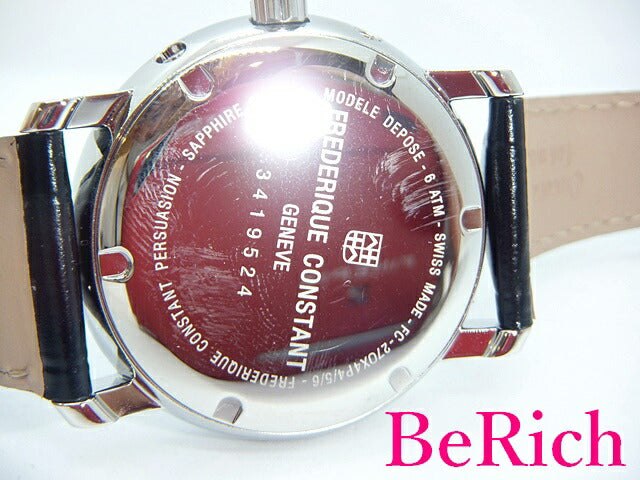 美品 フレデリック コンスタント FREDERIQUE CONSTANT クラシック ビジネス タイマー FC-270SW4P6 メンズ 腕時計 白 ホワイト 文字盤 SS レザー ブレス クォーツ QZ アナログ ウォッチ ほぼ 未使用品 【中古】【送料無料】 sb628