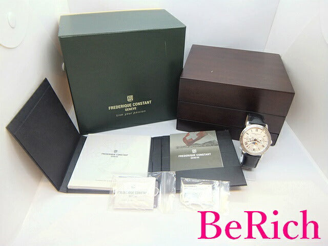 美品 フレデリック コンスタント FREDERIQUE CONSTANT クラシック ビジネス タイマー FC-270SW4P6 メンズ 腕時計 白 ホワイト 文字盤 SS レザー ブレス クォーツ QZ アナログ ウォッチ ほぼ 未使用品 【中古】【送料無料】 sb628
