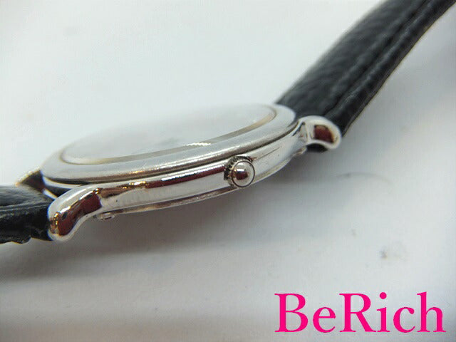 セイコー クレドール SEIKO CREDOR 2F70-0370 12P ダイヤ Pt900 レディース 腕時計 シルバー グレー 文字盤 レザー ブレス クォーツ QZ アナログ ウォッチ プラチナ 【中古】【送料無料】 sb691