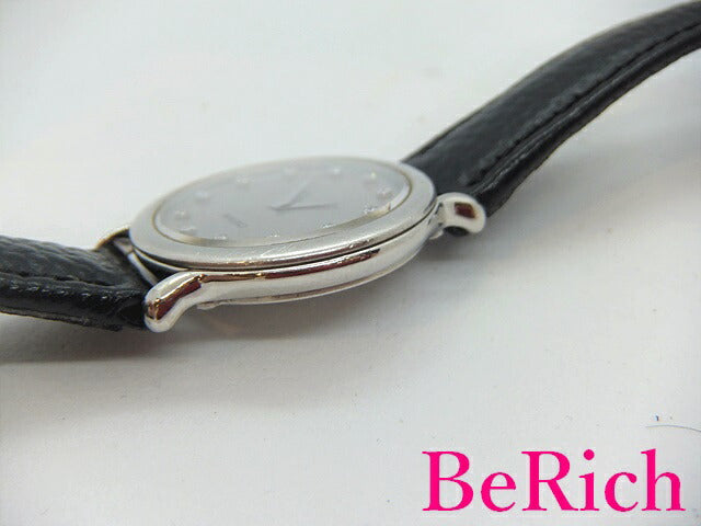 セイコー クレドール SEIKO CREDOR 2F70-0370 12P ダイヤ Pt900 レディース 腕時計 シルバー グレー 文字盤 レザー ブレス クォーツ QZ アナログ ウォッチ プラチナ 【中古】【送料無料】 sb691