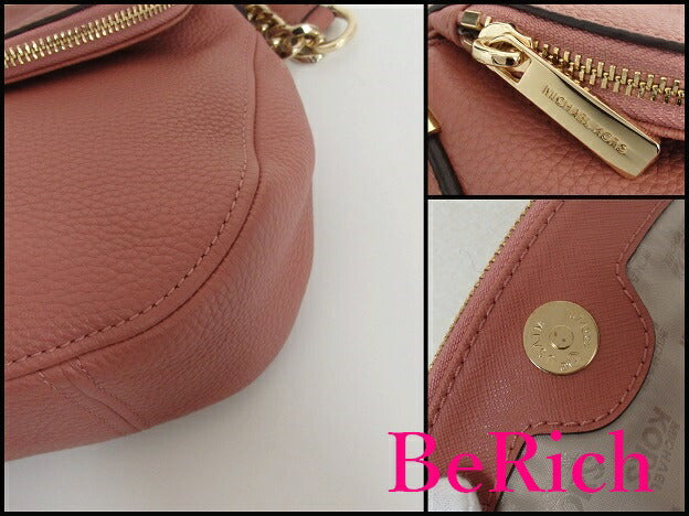 マイケルコース 2way ショルダーバッグ サーモンピンク レザー チェーン ハンドバッグ MICHAEL KORS 【中古】【送料無料】 sh1264