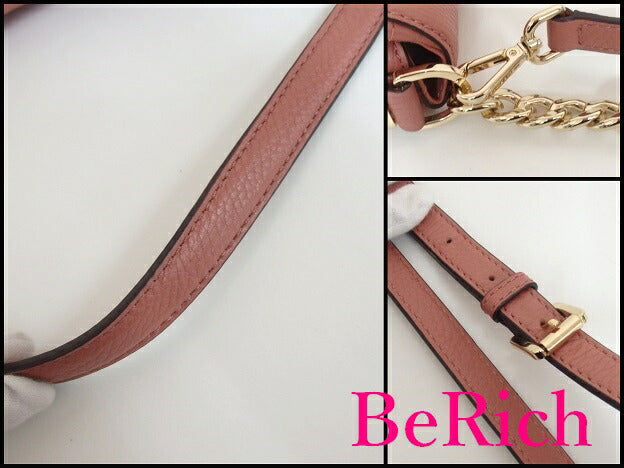 マイケルコース 2way ショルダーバッグ サーモンピンク レザー チェーン ハンドバッグ MICHAEL KORS 【中古】【送料無料】 sh1264