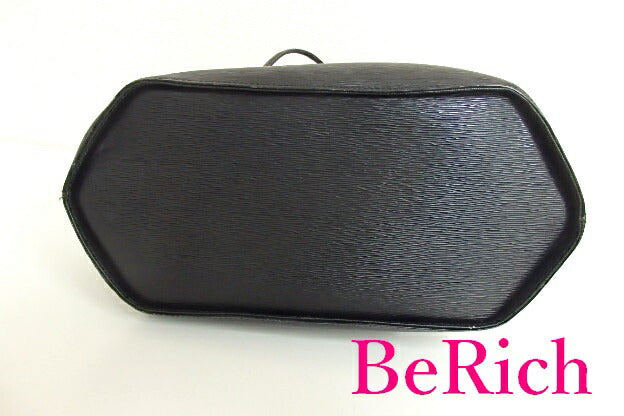 ニナリッチ NINA RICCI 巾着 ワン ショルダーバッグ ブラック 黒 レザー ロゴ ハンドバッグ 肩掛け 鞄 【中古】【送料無料】 sh1286
