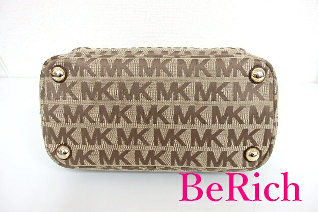 マイケルコース MICHAEL KORS トートバッグ 30S6GTTT2J シグネチャー MK ロゴ キャンバス レザー ショルダーバッグ ハンドバッグ 手提げ 肩掛け 鞄 【中古】【送料無料】 sh1305