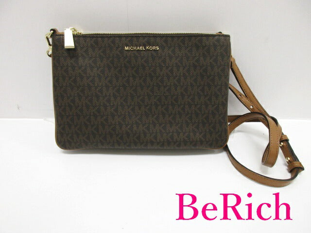 マイケルコース MICHAEL KORS 2way ショルダーバッグ クラッチバッグ 32S9GF5C7B 茶 ブラウン レザー ロゴ 手提げ 方掛け 鞄 【中古】【送料無料】 sh1485