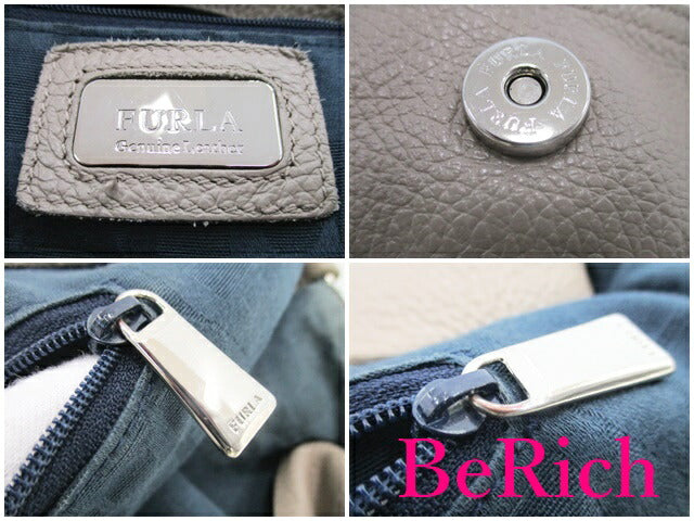 フルラ FURLA 2way ショルダーバッグ ハンドバッグ ピンク ベージュ レザー ロゴ 斜め掛け 鞄 【中古】【送料無料】 sh1563