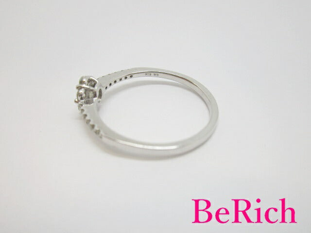 K18 WG ダイヤモンド 0.30ct 花 フラワー デザイン リング 指輪 15号 18金 750 ホワイト ゴールド メレ 宝石 ジュエリー アクセサリー 【中古】【送料無料】 th8426