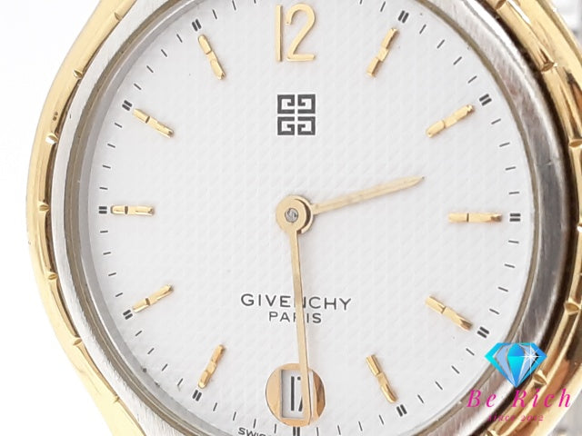 ジバンシィ GIVENCHY メンズ 腕時計 デイト 621 SS ブレス アナログ クォーツ QZ ウォッチ ジバンシー 【中古】【送料無料】 bt3537