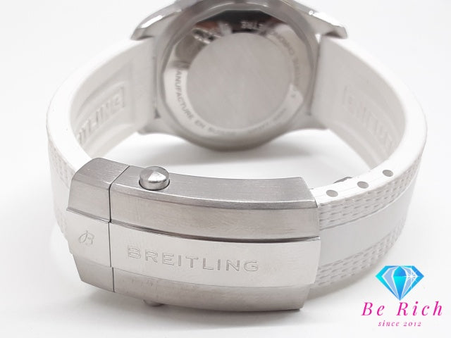 OH 仕上済 ブライトリング BREITLING スーパー オーシャン 36 A17377 自動巻き 腕時計 ホワイト 白 SS 樹脂 ラバー ブレス アナログ オートマ AT ウォッチ Super Ocean ユニセックス ボーイズ メンズ レディース 【中古】【送料無料】 bt3553