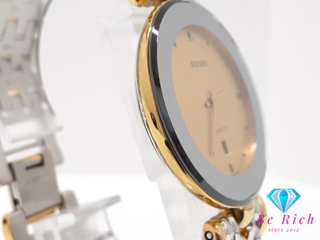 ラドー RADO フローレンス デイト メンズ 腕時計 160.3677.2 ラウンド ゴールド シルバー SS ブレス アナログ クォーツ ウォッチ FLORENCE 【中古】【送料無料】 bt3590