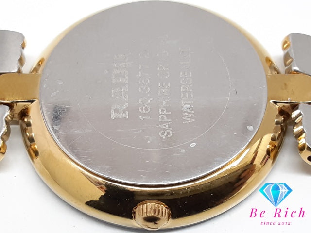 ラドー RADO フローレンス デイト メンズ 腕時計 160.3677.2 ラウンド ゴールド シルバー SS ブレス アナログ クォーツ ウォッチ FLORENCE 【中古】【送料無料】 bt3590
