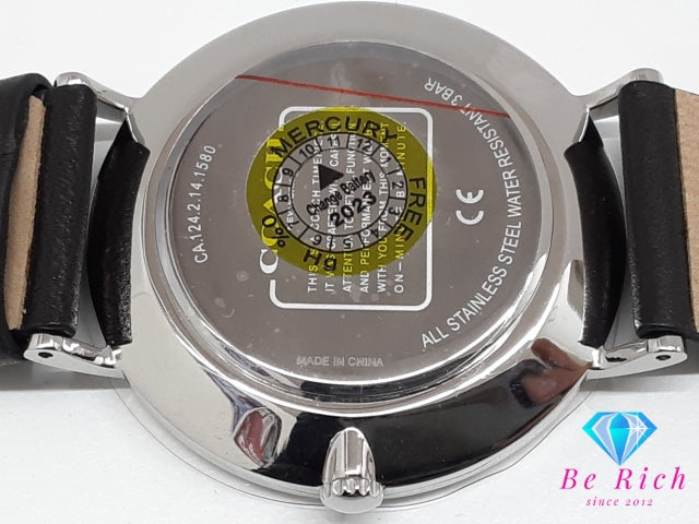 コーチ COACH チャールズ メンズ 腕時計 CA.124.2.14.1580 黒 ブラック SS レザー ブレス ロゴ アナログ クォーツ QZ ウォッチ ボーイズ ユニセックス レディース  【中古】【送料無料】 bt3611