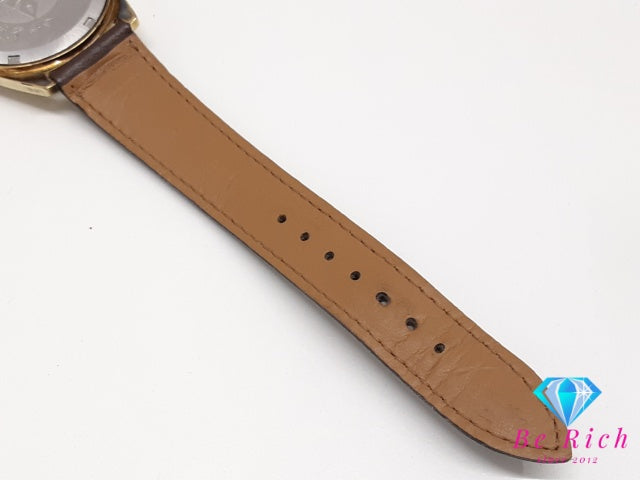 OH済 オメガ OMEGA ジュネーブ デイト 自動巻き メンズ 腕時計 シルバー SS GP レザー ブレス アナログ オートマ AT ウォッチ アンティーク ヴィンテージ Geneve 【中古】【送料無料】 bt3639