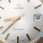 OH済 オメガ OMEGA ジュネーブ デイト 自動巻き メンズ 腕時計 シルバー SS GP レザー ブレス アナログ オートマ AT ウォッチ アンティーク ヴィンテージ Geneve 【中古】【送料無料】 bt3639