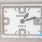 エルメス HERMES バレニア デイト BA1.210 レディース 腕時計 スクエア 白 ホワイト SS レザー ブレス アナログ クォーツ QZ ウォッチ Barenier  【中古】【送料無料】 bt3642