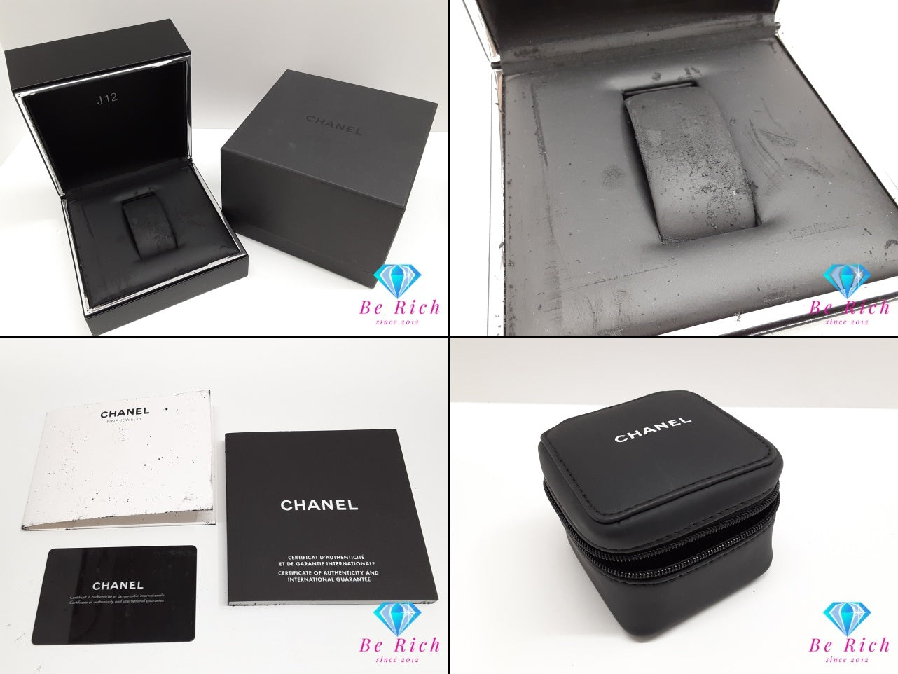 シャネル CHANEL J12 33MM 12P ダイヤ インデックス セラミック デイト H1625 ブラック 黒 レディース 腕時計 アナログ クオーツ QZ ウォッチ 【中古】【送料無料】 bt3645