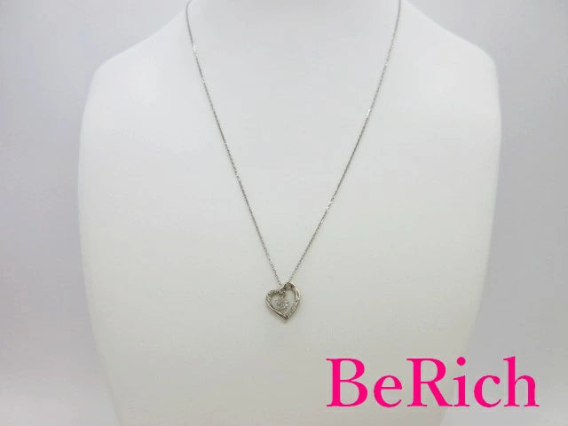 4℃ ヨンドシー SILVER オープン ハート ネックレス ペンダント シルバー SV 宝石 ジュエリー アクセサリー 【中古】【送料無料】 ba2459