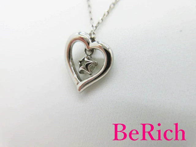 4℃ ヨンドシー SILVER オープン ハート ネックレス ペンダント シルバー SV 宝石 ジュエリー アクセサリー 【中古】【送料無料】 ba2459