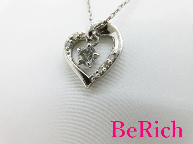 4℃ ヨンドシー SILVER オープン ハート ネックレス ペンダント シルバー SV 宝石 ジュエリー アクセサリー 【中古】【送料無料】 ba2459
