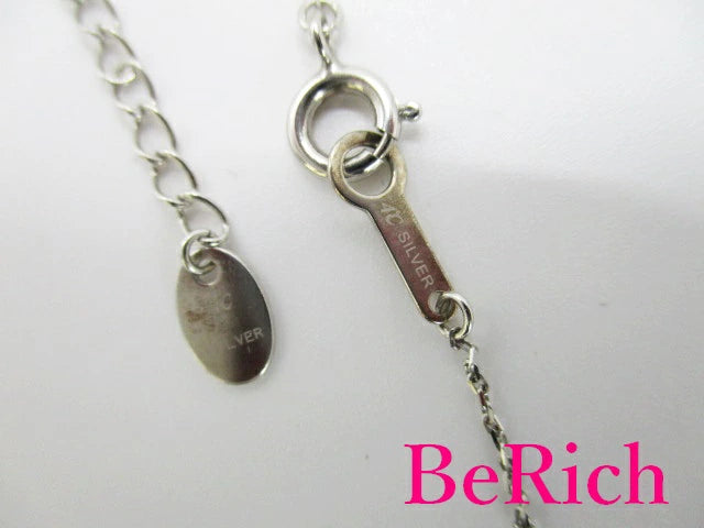 4℃ ヨンドシー SILVER 透明石 付 ダブル ネックレス ペンダント セット シルバー SV 宝石 ジュエリー アクセサリー 【中古】【送料無料】 ba2621