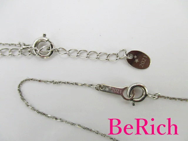 4℃ ヨンドシー SILVER 透明石 付 ダブル ネックレス ペンダント セット シルバー SV 宝石 ジュエリー アクセサリー 【中古】【送料無料】 ba2621