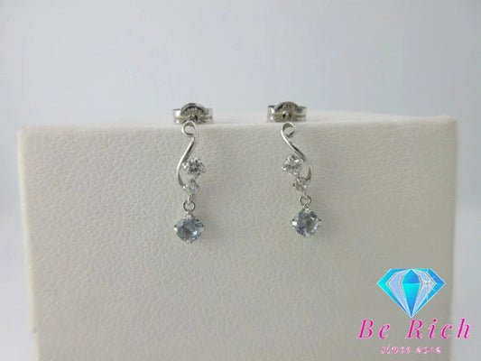 canal 4℃ カナル ヨンドシー K10 WG キュービック ジルコニア ピアス 151646153201 シルバー ブルー アクセサリー  【中古】【送料無料】 ba2745