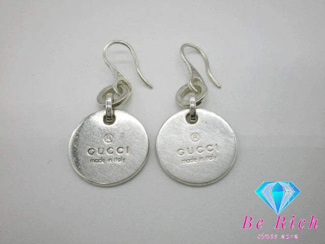 グッチ GUCCI Ag 925 シルバー トレードマーク サークル ロゴ プレート ピアス 479227 GG SV ジュエリー アクセサリー 【中古】【送料無料】 ba2780