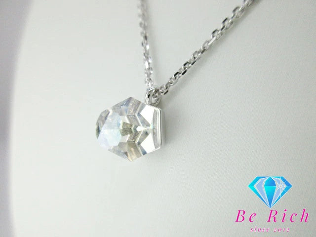 スワロフスキー SWAROVSKI クリスタル 付 ネックレス ペンダント ブルー シルバー ジュエリー アクセサリー 【中古】【送料無料】ba2788