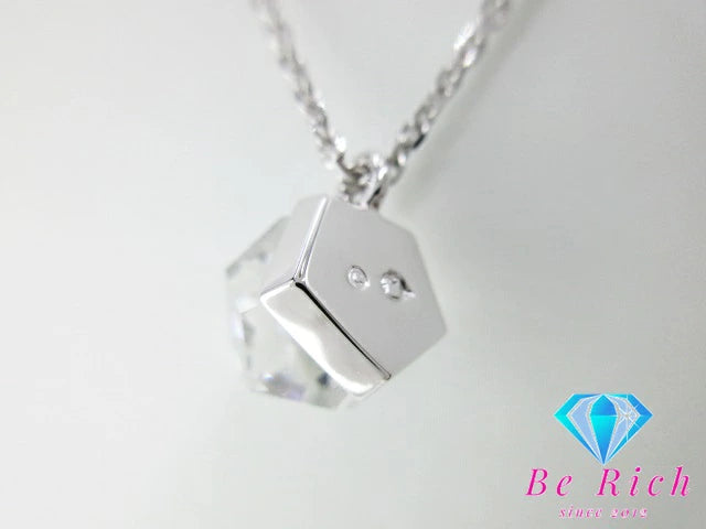 スワロフスキー SWAROVSKI クリスタル 付 ネックレス ペンダント ブルー シルバー ジュエリー アクセサリー 【中古】【送料無料】ba2788