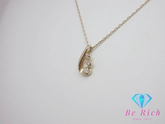 カナル ヨンドシー Canal 4℃ K18 PG ダイヤモンド 付 ネックレス ペンダント 18金 750 ピンク ゴールド メレ 宝石 ジュエリー アクセサリー  【中古】【送料無料】 ba2820