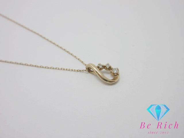カナル ヨンドシー Canal 4℃ K18 PG ダイヤモンド 付 ネックレス ペンダント 18金 750 ピンク ゴールド メレ 宝石 ジュエリー アクセサリー  【中古】【送料無料】 ba2820