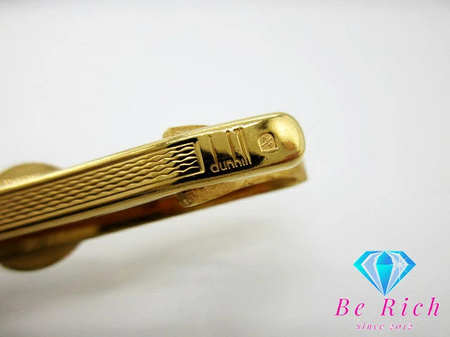 ダンヒル dunhill ネクタイピン カフス セット シルバー ゴールド メッキ ロゴ タイピン カフリンクス ビジネス スーツ 小物 【中古】【送料無料】ba2920