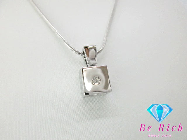 スワロフスキー SWAROVSKI スクエア型 ネックレス ペンダント クリスタル シルバー ジュエリー アクセサリー 【中古】【送料無料】 ba2928
