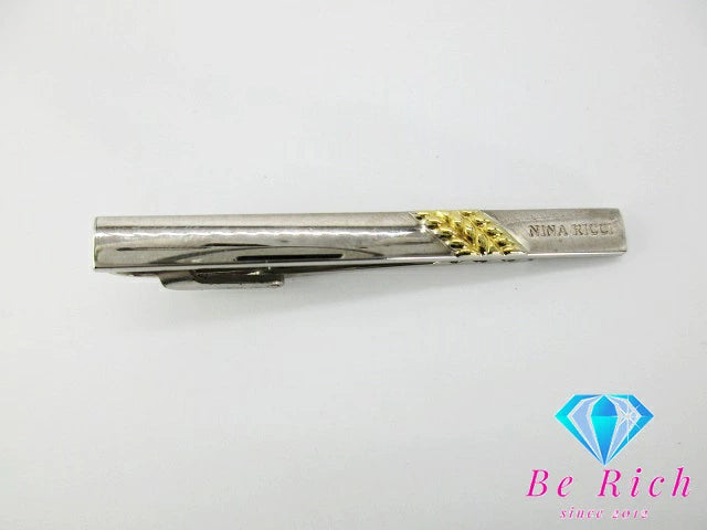 ニナ リッチ NINA RICCI ネクタイピン ゴールド メッキ ロゴ CD ビジネス スーツ 紳士【中古】【送料無料】ba2945