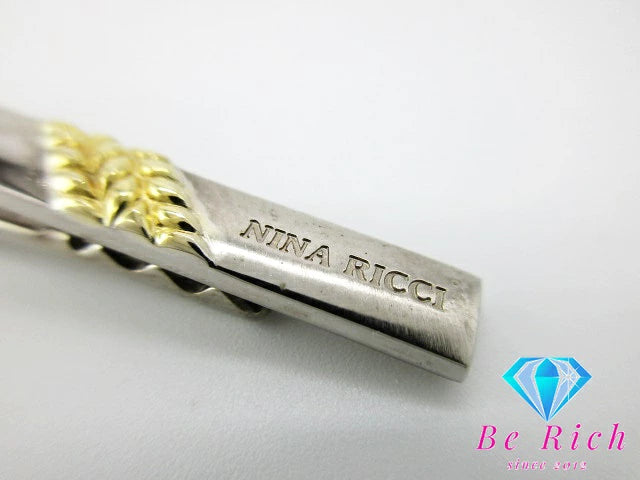 ニナ リッチ NINA RICCI ネクタイピン ゴールド メッキ ロゴ CD ビジネス スーツ 紳士【中古】【送料無料】ba2945