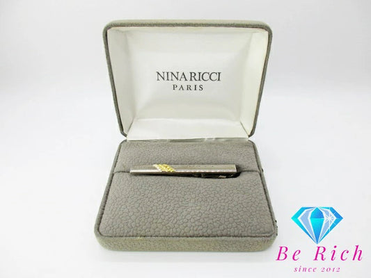 ニナ リッチ NINA RICCI ネクタイピン ゴールド メッキ ロゴ CD ビジネス スーツ 紳士【中古】【送料無料】ba2945