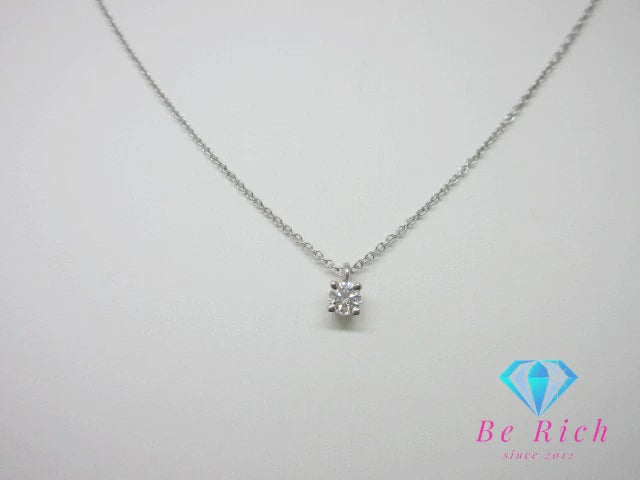 ティファニー TIFFANY ＆ Co. Pt950 プラチナ ソリティア ダイヤモンド ネックレス ペンダント 宝石 ジュエリー アクセサリー 【中古】【送料無料】 ba2974