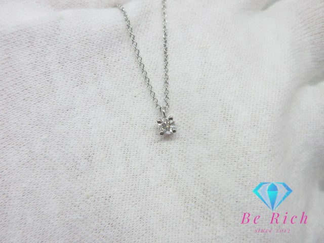ティファニー TIFFANY ＆ Co. Pt950 プラチナ ソリティア ダイヤモンド ネックレス ペンダント 宝石 ジュエリー アクセサリー 【中古】【送料無料】 ba2974
