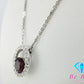 スワロフスキー SWAROVSKI 紫 パープル ストーン 付 ネックレス ペンダント クリスタル ジュエリー アクセサリー 【中古】【送料無料】 ba3056