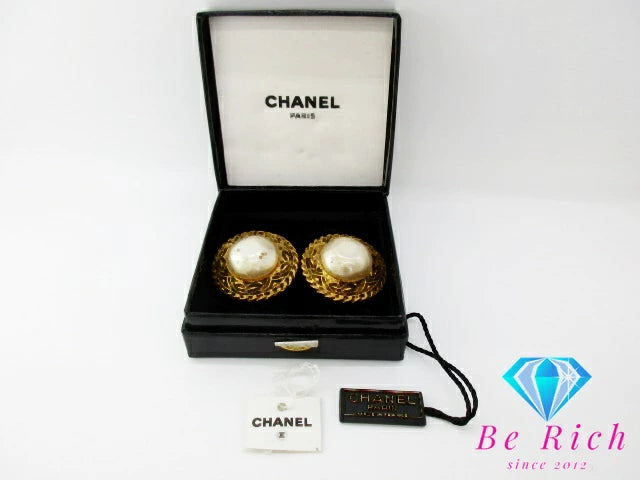 シャネル CHANEL フェイク パール ココマーク イヤリング ラウンド CC ロゴ ヴィンテージ ジュエリー アクセサリー 【中古】【送料無料】ba3060
