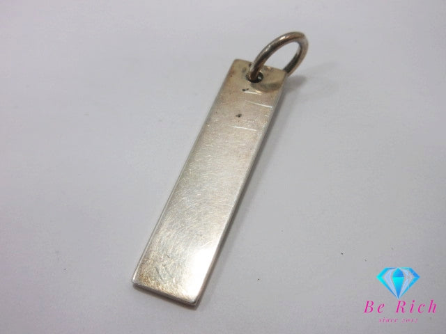 グッチ GUCCI ロゴ バー プレート タグ ペンダント トップ ヘッド ロゴ シルバー 925 ジュエリー アクセサリー SV Ag SILVER  【中古】【送料無料】 ba3068
