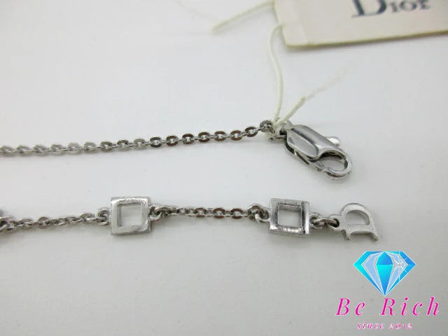 クリスチャン ディオール Christian Dior アイラブ ディオール ハート モチーフ ネックレス ペンダント シルバー メッキ ロゴ ジュエリー アクセサリー 【中古】【送料無料】 ba3092