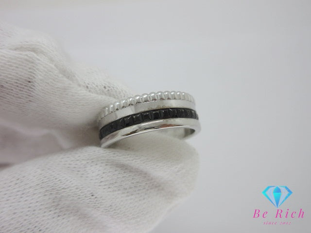 ブシュロン  BOUCHERON キャトル ブラック スモール リング JRGO01790 指輪 51 11号 Au 750 セラミック K18 【中古】【送料無料】 ba3122