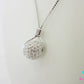 スワロフスキー SWAROVSKI クリスタル パヴェ ミラーボール モチーフ ネックレス ペンダント クリスタル シルバー ジュエリー アクセサリー【中古】【送料無料】 ba3151