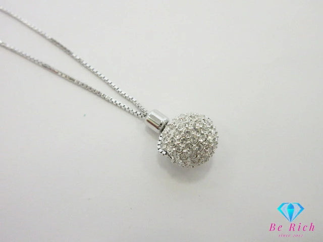 スワロフスキー SWAROVSKI クリスタル パヴェ ミラーボール モチーフ ネックレス ペンダント クリスタル シルバー ジュエリー アクセサリー【中古】【送料無料】 ba3151