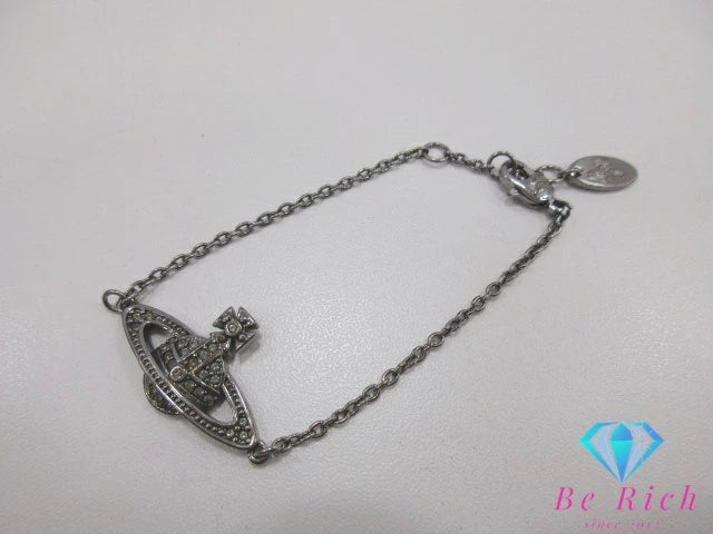 ヴィヴィアンウエストウッド Vivienne Westwood ミニ バスレリーフ ブレスレット シルバー メタル バングル ロゴ ジュエリー アクセサリー 小物【中古】【送料無料】 ba3155